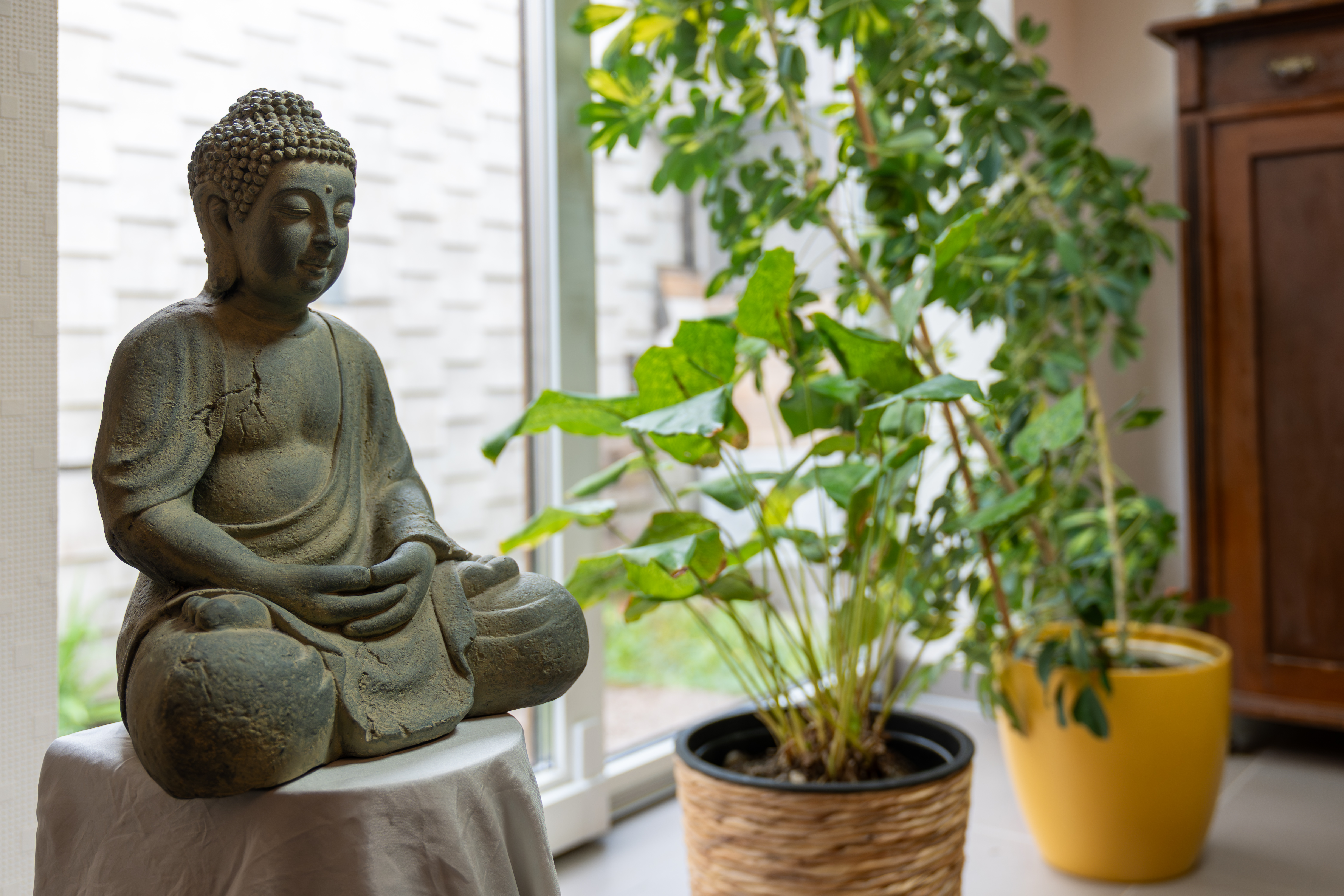 Buddha-Statue im Meditationsstudio